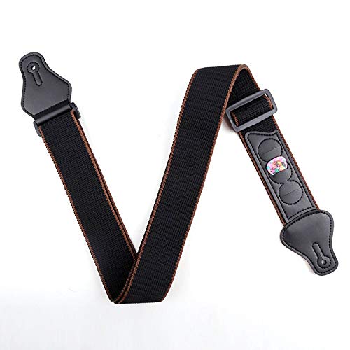 Sangle de Guitare,Guitare électrique Bandoulière Réglable Coton Cuir 5cm de Largeur et Longueur Réglable avec Porte… - Les Beatles, Paul McCartney, John Lennon, RIngo Starr, George Harrison Sangle de Guitare,Guitare électrique Bandoulière Réglable Coton Cuir 5cm de Largeur et Longueur Réglable avec Porte… – Image 5