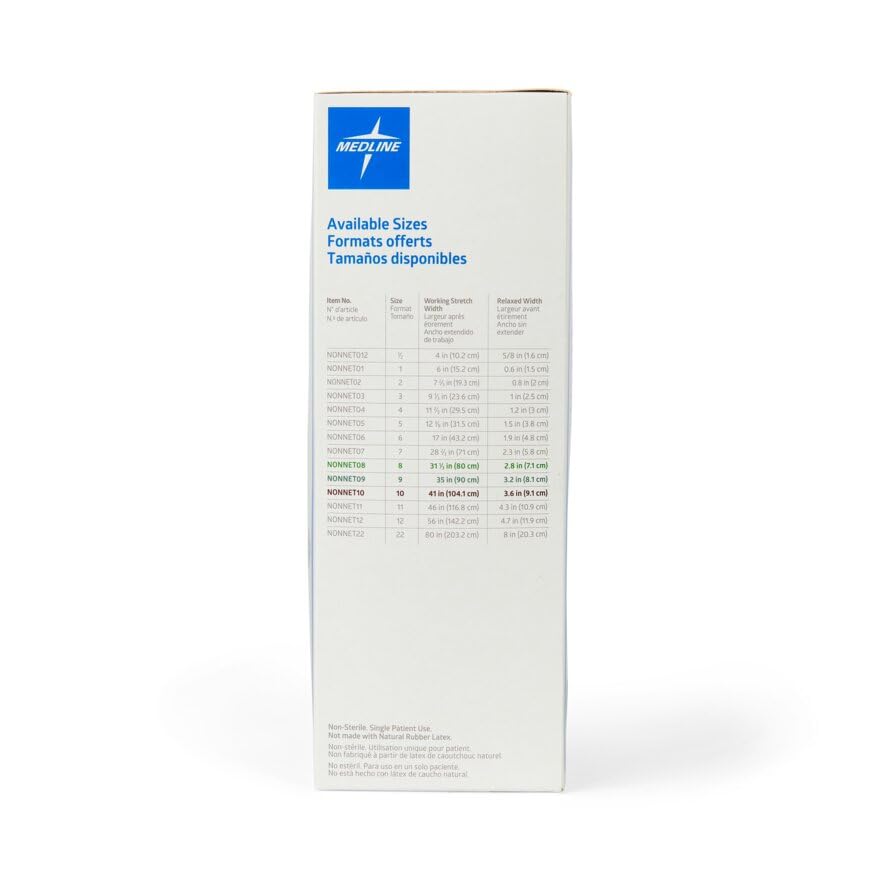 Image of Medline Stretch Tubular Elastic Dressing Retention Net, Size 9,(35 inch x 25 yds), Ideal for Wound Care, Single Pack