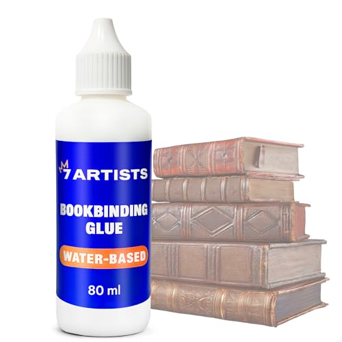 7 Artists Buchbinderleim Transparent 80 ml Buchkleber für Buchreparatur Buchbinden & Papier | Buchleim zum Bücher Binden | Album Kleber Papierkleber für Karton & Basteln