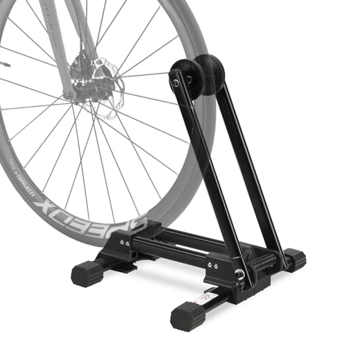 Ansobea Cavalletto per bicicletta da 20 a 29 pollici, pieghevole, in alluminio, 43 x 13 x 10 cm, per la casa o il negozio di biciclette, per mountain bike e bici da corsa