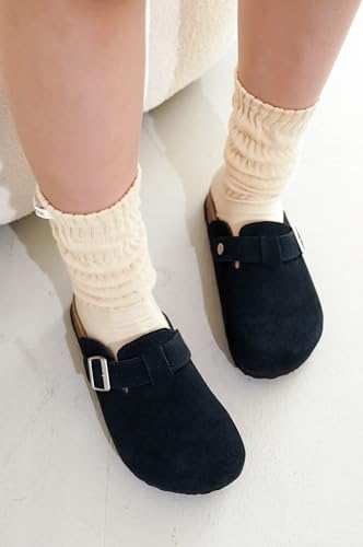 Image of Project Cloud 100% Genuine Leather Footbed Clogs for Women - Memory Foam Arch Support Slippers for Women - Trendy Slip-ons Women's Mules & Clogs Sandals