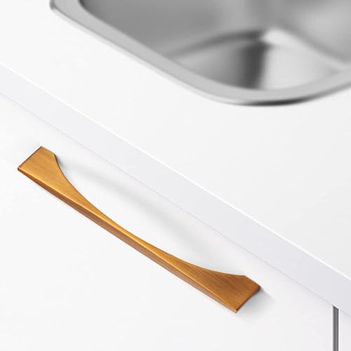 Miniatura 9 de Myxekllo Paquete de 4 tiradores de cajón de gabinete, manijas con forma de puente de café cepillado para cajones, accesorios de gabinete de baño