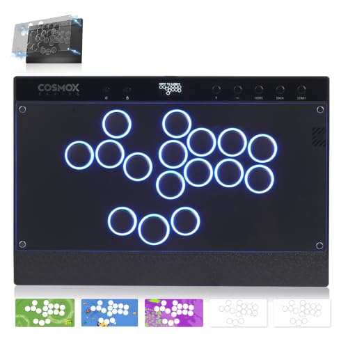 Image of Haute42 Leverless Controller Arcade Stick: Magnetic Leverless Arcade Stick with RGB Rims,Premium Black Haute42 C16 Arcade Controller for PC /PS3 /PS4 /Switch Game with Lock Button Support Hot Swap & SOCD