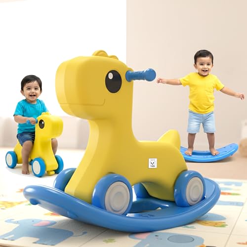Image of Lifelong Cuppy Horse Rocker Ride-On, Rocker & Balancing Board for Kids +1 Yrs | Swing Rideon with Smooth Wheels & Safe Non-Toxic Material | Toy Car for Indoor Outdoor Play (LLCHR02)