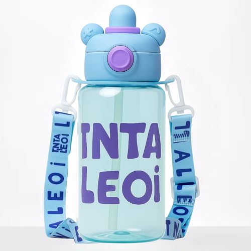 Image of Veejet Joyland Kids Water Bottle - Sipper Water Bottle for Kids - Sipper Bottle for School - Water Bottle for Girls and Boys, BPA-Free, Spill-Proof, Perfect for School and Play - 620 ML (Blue)