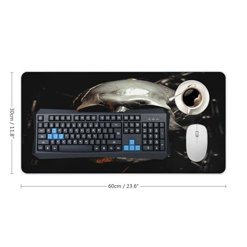 Eerie Scary Skull Mouse Pad grande antideslizante miniatura 2