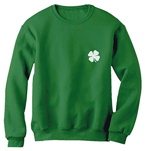 Tstars St Patricks Day Sweatshirts Pocket Size Clover Irish Sweatshirt for Men