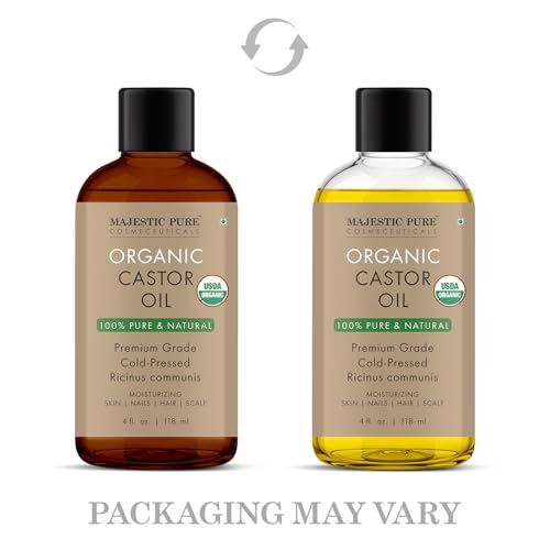 image for Majestic Pure USDA Organic Castor Oil - 100% Pure & Natural - Premium 