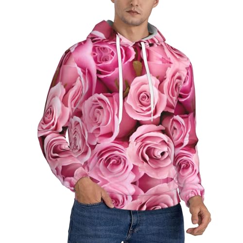 Sweat à capuche homme pour affronter le froid avec style grâce au motif rose