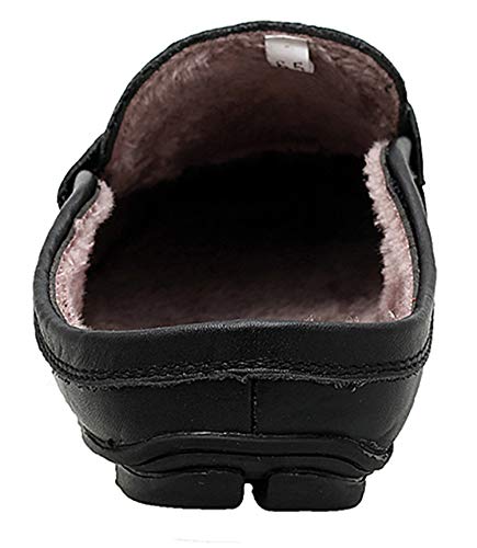 Image of Go Tour Mens Mules Clog Slippers Breathable Punching Leather Slip on Shoes Casual Loafers