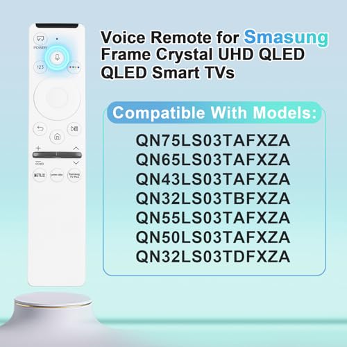 Image of Voice Remote for Samsung Smart TV Remote Control Replacement, Universal for Samsung Remote Control (BN59-01330H / RMCSPR1AP1) for Frame Crystal UHD QLED QLED QN Smart TVs
