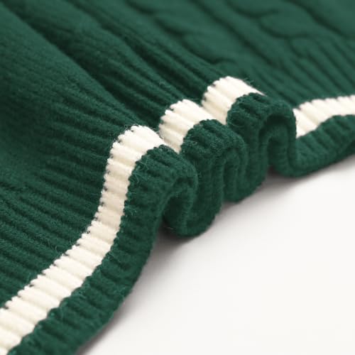 Image of Sweater Vest Women,Sleeveless V Neck Argyle Plaid Long Preppy Loose Knitted Casual School Sweaters Tank Top