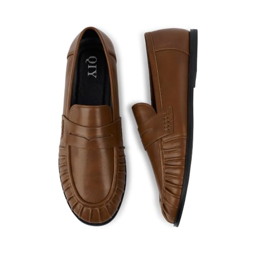 Image of QIY Penny Loafers for Women 2026 Comfortable Flats Shoes