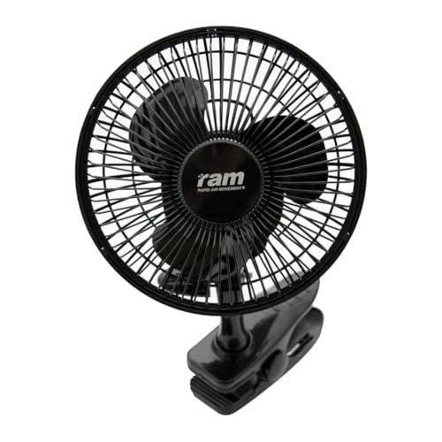 RAM Clip On Fan 15W 6 Inch Electric Clip Fan With 2 Speed Settings For Home Bedroom Grow Tent Office Desktop Mains Powered 2 Speed Quiet Air Circulator Fan