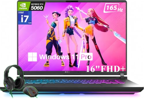 Image of ASUS ROG Strix G16 Gaming Laptop, 16 inch FHD+ 16:10 165Hz IPS Display, Intel 14th Gen i7-14650HX, GeForce RTX 5060 Laptop GPU, 64 GB DDR5-5600MHz, 4 TB SSD, Wi-Fi 7, BT 5.4, RGB Backlit, Windows 11 Pro