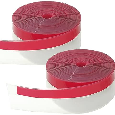 Brandzini Weather Stripping Door Seal Strip Clear Silicone Draft Strip. Enhanced with Thicker Strip and Stronger Adhesive Tape Backing. (Transparent, 10M Total, 2 Packs) Cover