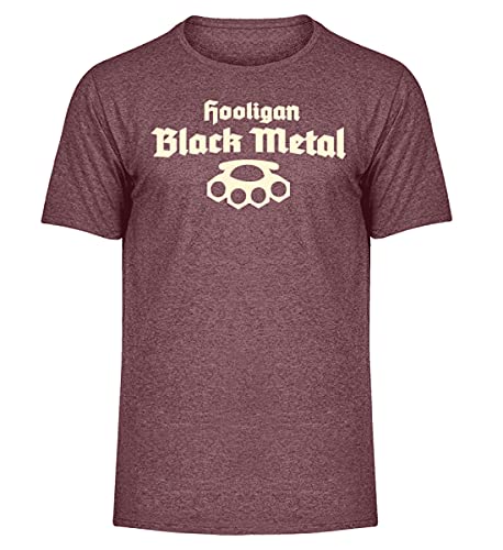 T-shirt mélangé Hool Black Metal multicolore à texture chinée douce et coupe homme Small