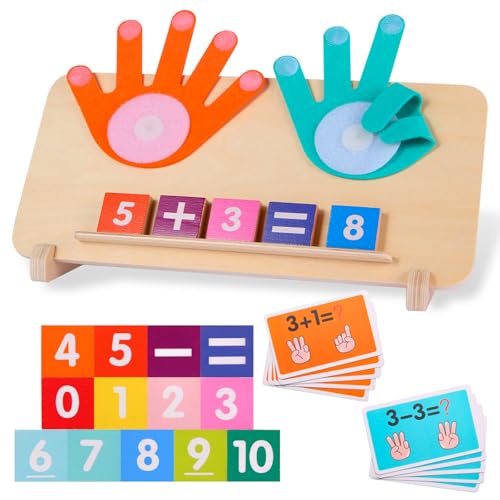 Montessori Toys for 3-5 Year Old, Educational Math Manipulatives Learning Toys for Toddlers 3-5 Years, Number Counting Blocks for Kids, Homeschool Kindergarten Supplies Boys Girls Birthday Gifts