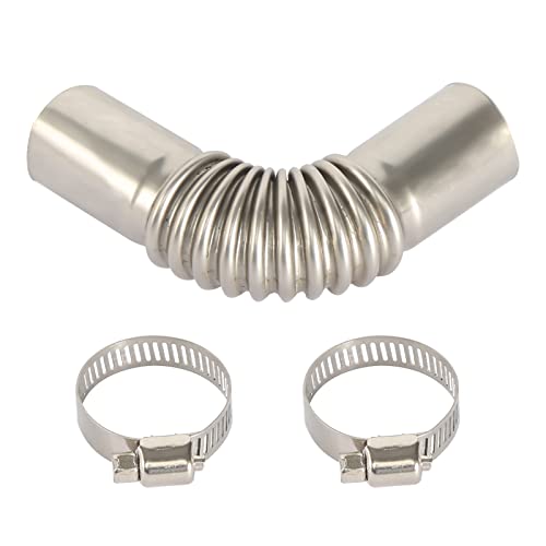 Roestvrij stalen uitlaatpijp, hoekverbinder, 25 mm, uitlaatpijp, gasontluchtingsslang, roestvrij staal, staande… - Afbeelding 5