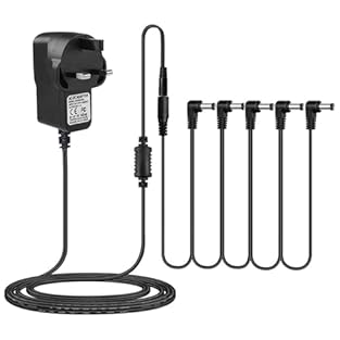 Multi-Pedal Daisy Chain Power: This 9v power supply adapter comes with a built-in 5-way daisy chain cable, allowing you to power up to five compatible 9V effect pedals simultaneously from a single wall outlet. This eliminates the hassle and cost of c...
