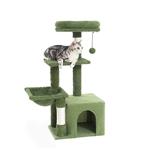 Catreaier Small Cat Tree, Cat Condo With Square Hammock, Cat Tower For Kitty #TOP3