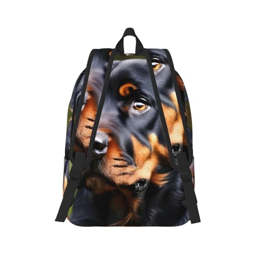 Mochila de viaje Rottweiler con estampado resistente de patrón continuo 3