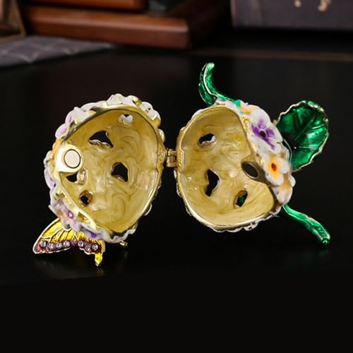 Boîte à bijoux papillon émaillé le cadeau artisanal idéal