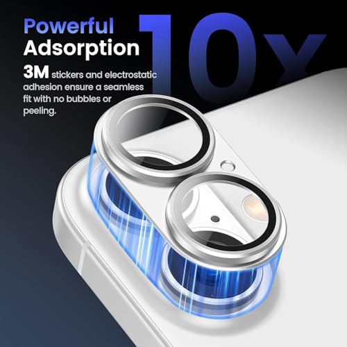 Image of Camera Lens Protector Tempered Glass for iPhone 17 - Alloy Metal Cover with Tempered Glass - Scratch Resistant, Easy Installation