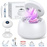 TEBAL Upgraded Ultrasonic Retainer Cleaner Machine, 52kHz Ultrasonic Dental Cleaner Pod for Night Guards, Aligner, Braces, Toothbrush, Jewelry, Ultrasonic Denture Cleaner with Digital Timer & 250ML