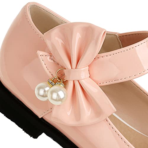 Meefit Women Flat Mary Janes Shoes Patent Leather Cute Pumps with Bow Uniform Shoes4