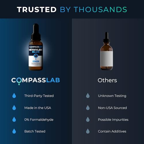 image for Compass Laboratory Methylene Blue 1% Solution | USP-Grade Research For