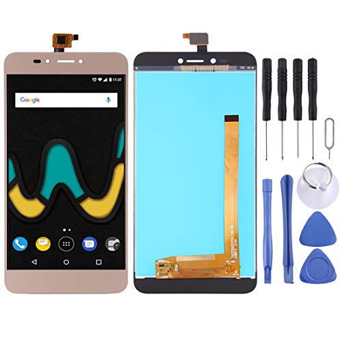 Écran LCD Wiko Upulse noir et or avec tactile complet pour réparation mobile