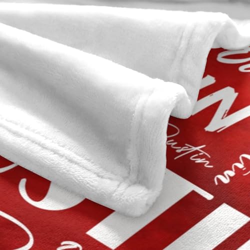 Name Blanket Personalized Name Blanket Customized Blanket with Name Text for Adult Kid Birthday Christmas Mothers Fathers Valentines Day Gift