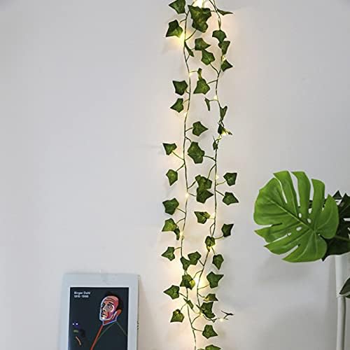 Artificial Ivy Garland- 24 Pack/173Ft Fake Vines, UV Resistant Green Leaves, Vine Plant, Fake Plants, Garland Fake Vine Hanging Leaf for Wedding Party Garden Wall Room Decoration
