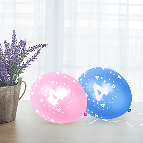 4Th Birthday Balloons, 12" Multicoloured Numbers Printed Latex Age Balloons, Birthday Digit Balloons 4 For Girls Boys 4 Year Old Birthday Decorations, 4Th Anniversary Party Supplies (Pack Of 10) #TOP6