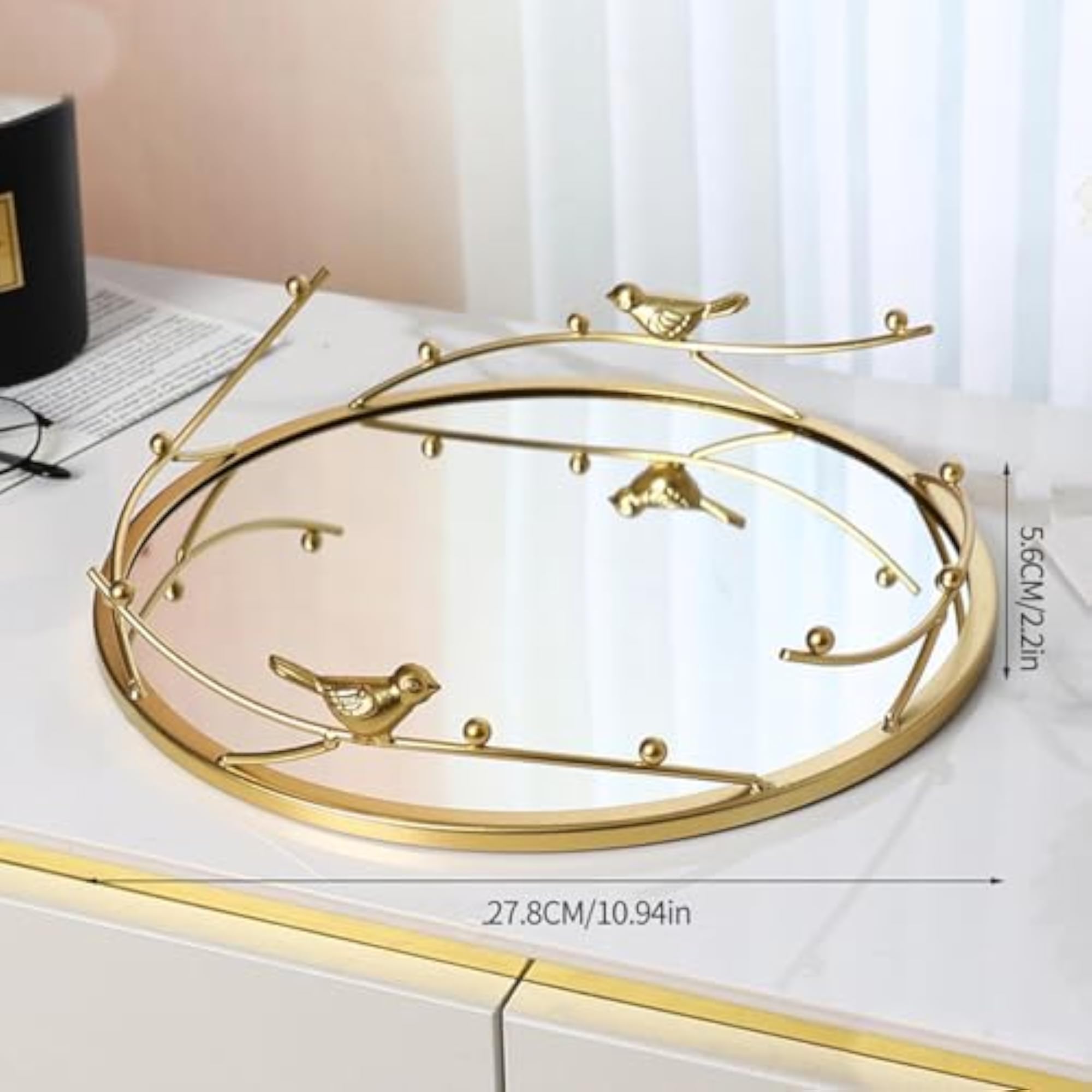 Decorative Mirror Tray Centrepiece Serving Tray