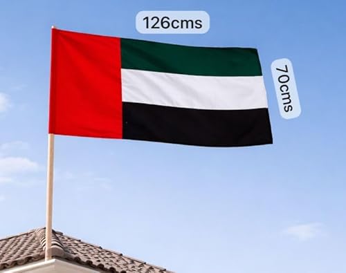 علم دولة الإمارات العربية المتحدة الوطني 100% قطن