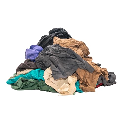 Buffalo-Industries-10085PB-Recycled-Multicolored-T-Shirt-Cloth-Rags-50-lb-bag-All-Purpose-Rag-for-Cleaning-Paint-Spills-and-Cleanup-Staining-Polishing-Dusting-Made-from-Recycled-Materials