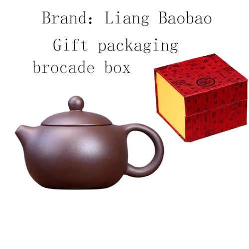 Image of Xishi Teapot 7oz Chinese Zisha Clay Pot Ceramics Purple Sand Mud Kungfu Tea Set with Gift Box (purple 9 hole filter)