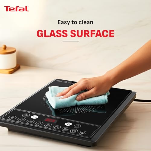 Image of Tefal EXPRESS IH Induction Cooktop | 1600W Fast Heating Power | Auto Pan Detection with 4KV Surge Protection | Sleek Polished Ceramic Glass