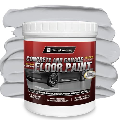 Professional Epoxy Floor Paint Kit (1 Gallon) -Light gray Acrylic
