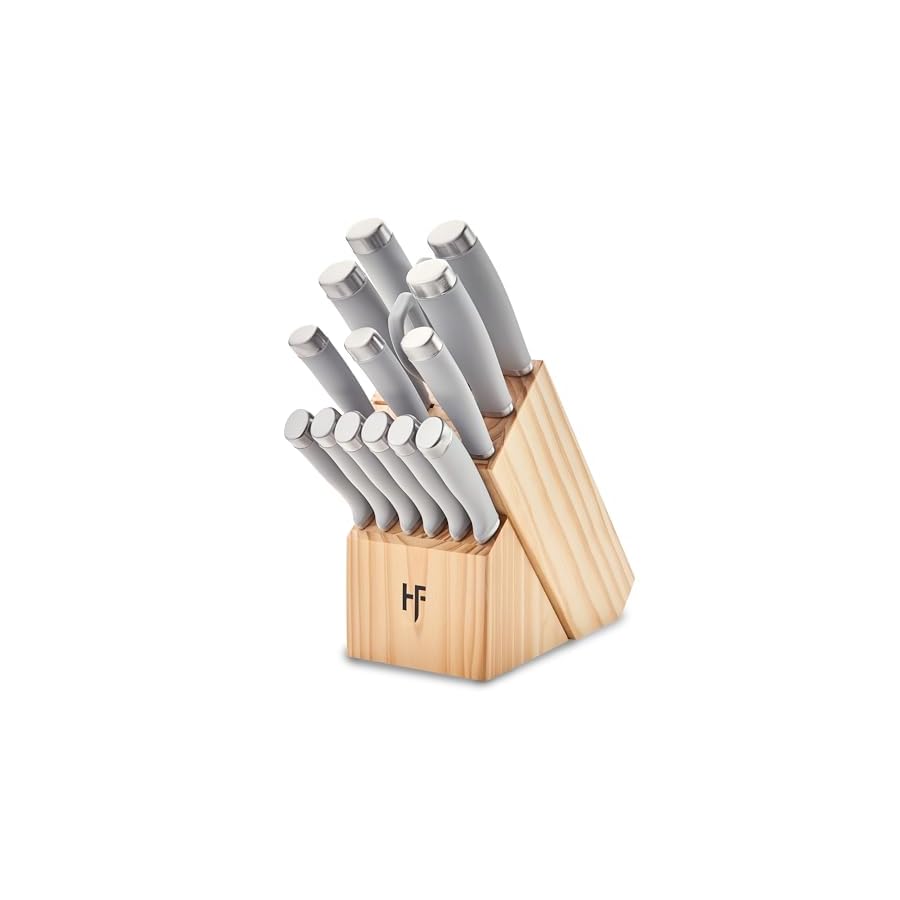 Hampton-Forge-Epicure-Cool-15Pc-Block-Set-670-LB-TaupeGrey Hampton Forge Epicure Cool 15Pc Block Set, 6.70 LB, Taupe/Grey