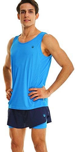 Indoor Running Singlet for Men Ultra Lightweight Marathon Tank Top Dry Fit Sleeveless