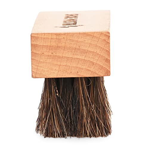 Hand Made Natural Horse Hair Brush, Shoe Buffing/Shinning/Dusting Brush, for Leather Shoes and Boots, Shoes Shine Brush, Leather Care