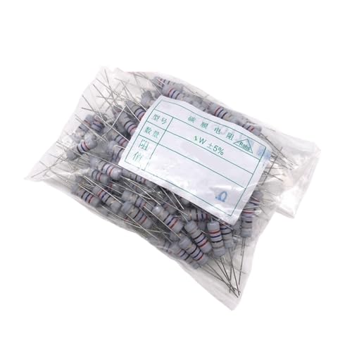 JFUDJKLI 20PCS 1W 820R 910R 1K 1.2K 1.5K 1.8K 2K 2.2K 2.4K 2.7K 3K 3.3K 3.6K 3.9K 4.3K 4.7K Ohm 5% Carbon Film Resistor (Color : 4K3)