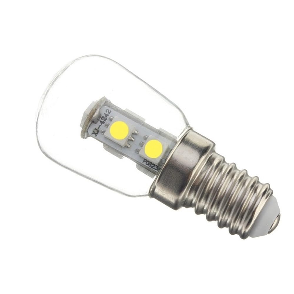 1fortunate lights, Paquete de 50 bombillas LED for refrigerador, CA 220 V, T26, E12/E17, pantalla de vidrio, lámpara de mesa, aplique de pared(6500K Cool white,E14)