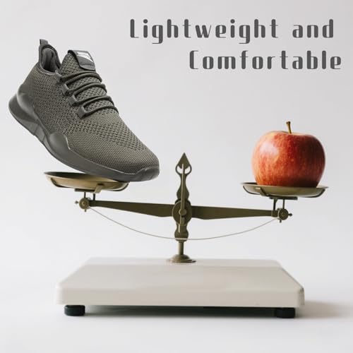 Image of Mens Running Shoes Tennis Walking Sneakaers Lightweight Breathable Workout Casual Athletic Gym Outdoor Sports Jogging Sheos Dark Gray Size 12