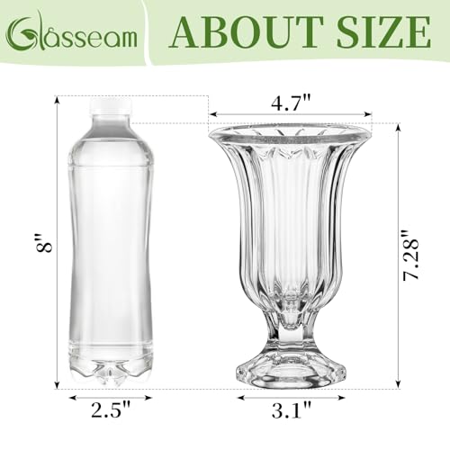 Vase en verre pour fleurs lot de 12 pièces de table
