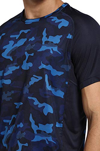 Image of Van Heusen Men Polyester Active Sports Swift Dry Regular Fit T-Shirt - Anti Microbial, Crew Neck