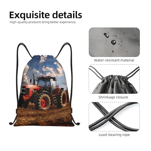 Drawstring Backpack Sports Gym Bags Draw String Bag for Women Men Fantasy Farm Tractor Drawstring Bags Sackpack2
